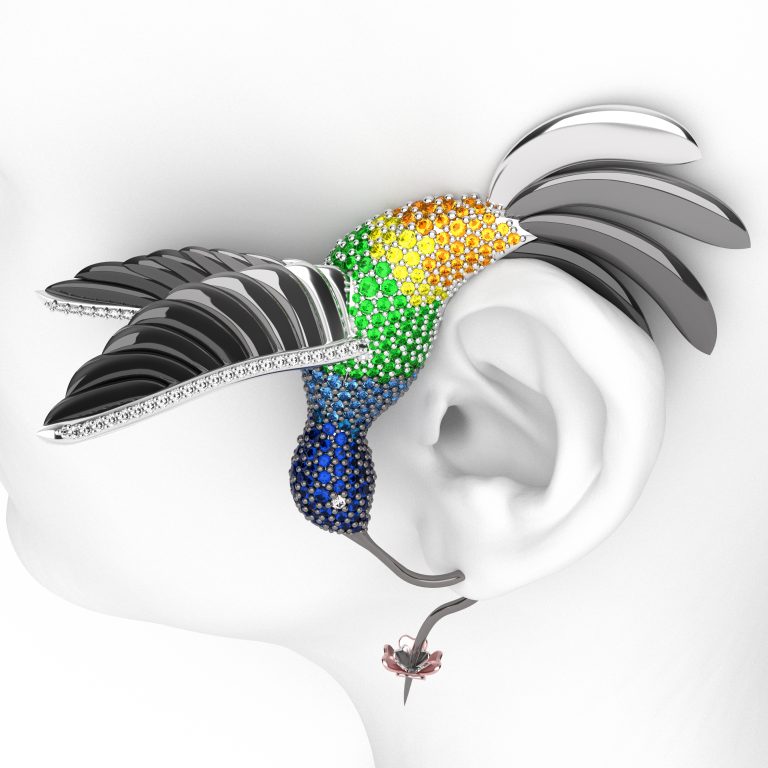The Hummingbird Single Earring